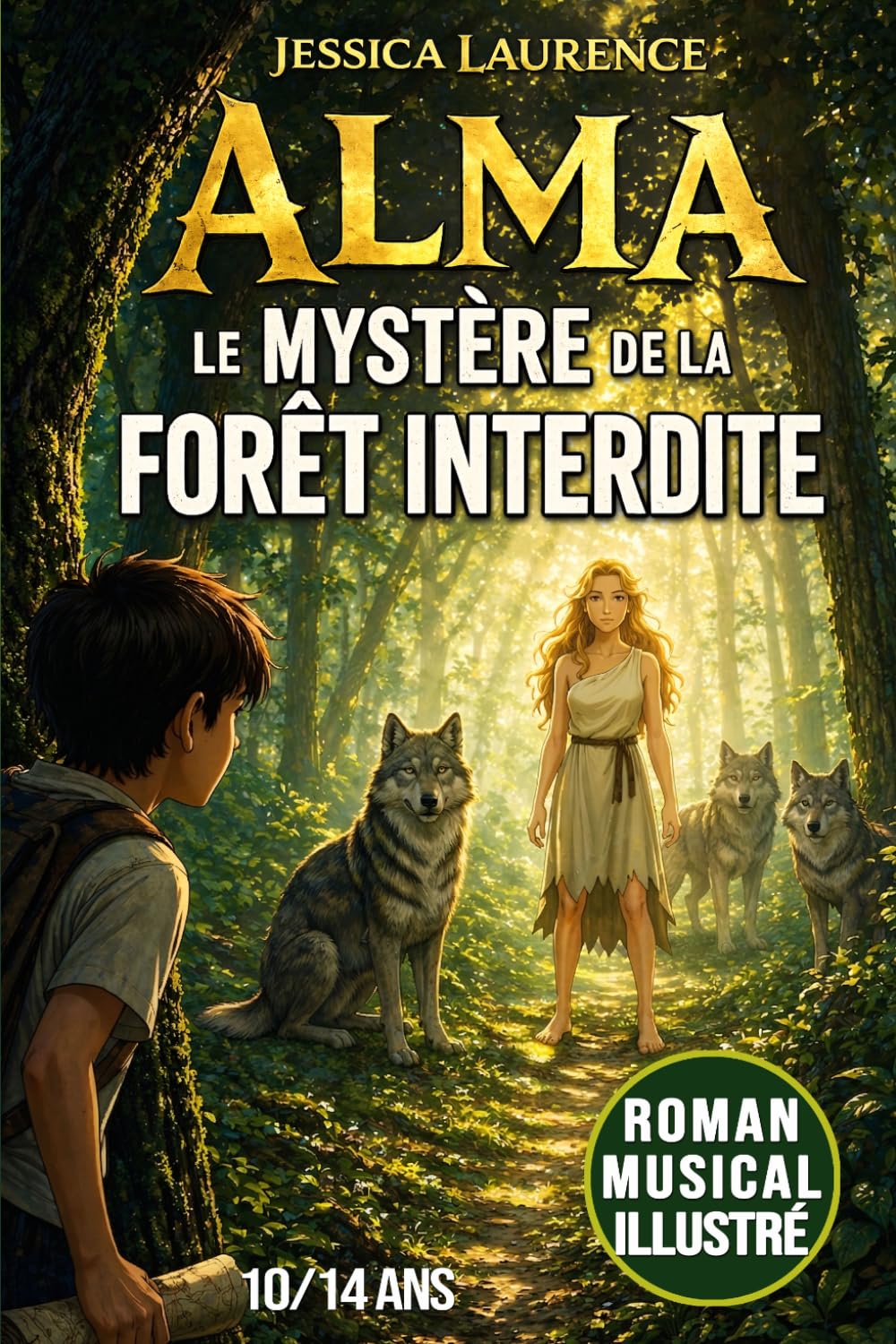 jaquette album Alma le mystère de la forêt interdite: roman pour ado plein de secrets, une aventure faite de découvertes incroyable sur la nature, une bonne idée ... ans et sur l’estime de soi chez l'enfant
