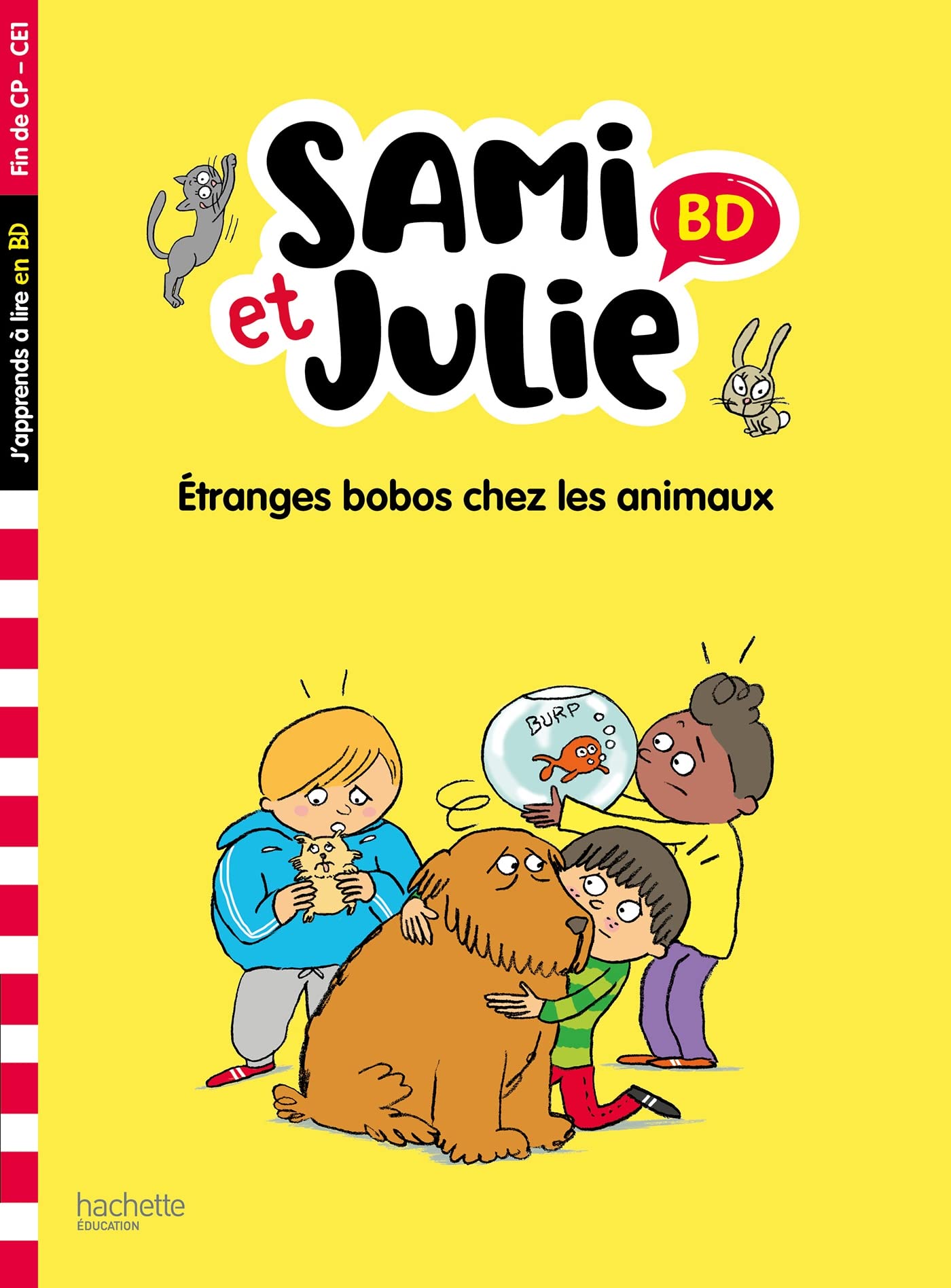 jaquette album Sami et Julie BD Fin de CP-CE1 - Etranges bobos chez les animaux