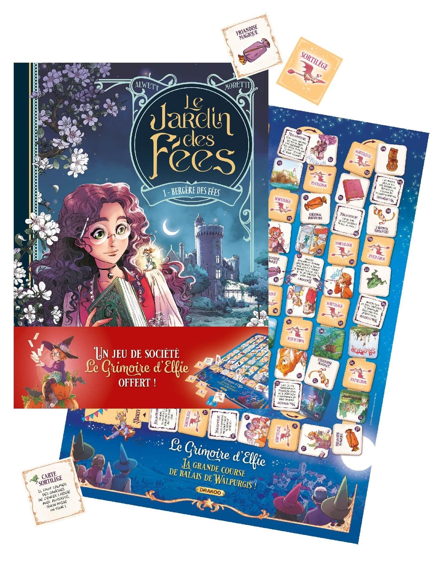 jaquette album Le Jardin des fées - vol. 01 + jeu de société offert - édition limitée