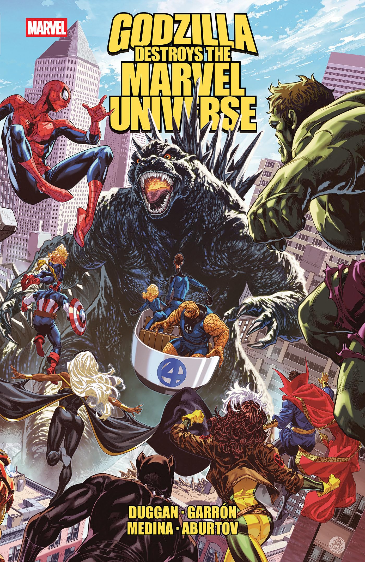 jaquette album Godzilla Destroys the Marvel Universe