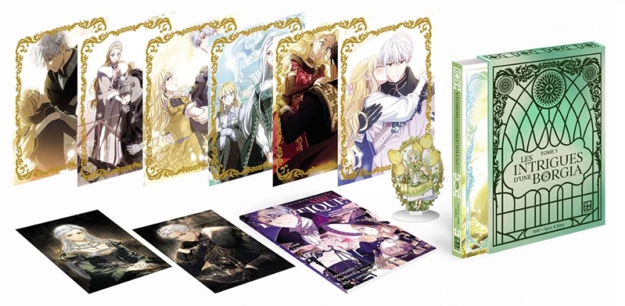 jaquette album Les Intrigues d'une Borgia - tome 3 (collector): Etui collector avec booklet et cartes postales