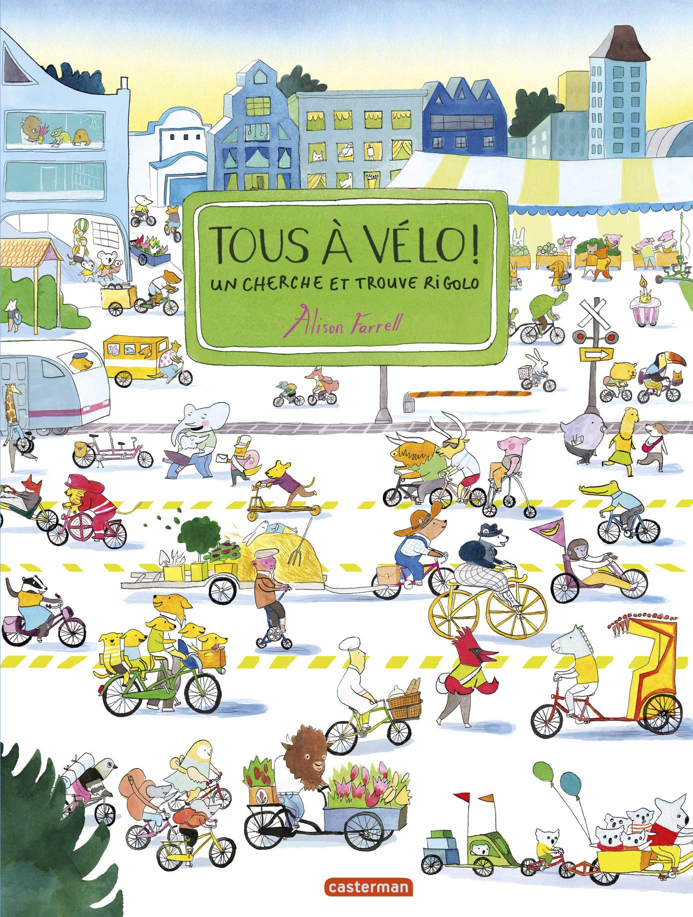 jaquette album Cherche et trouve - Tous à vélo !: Un cherche et trouve rigolo