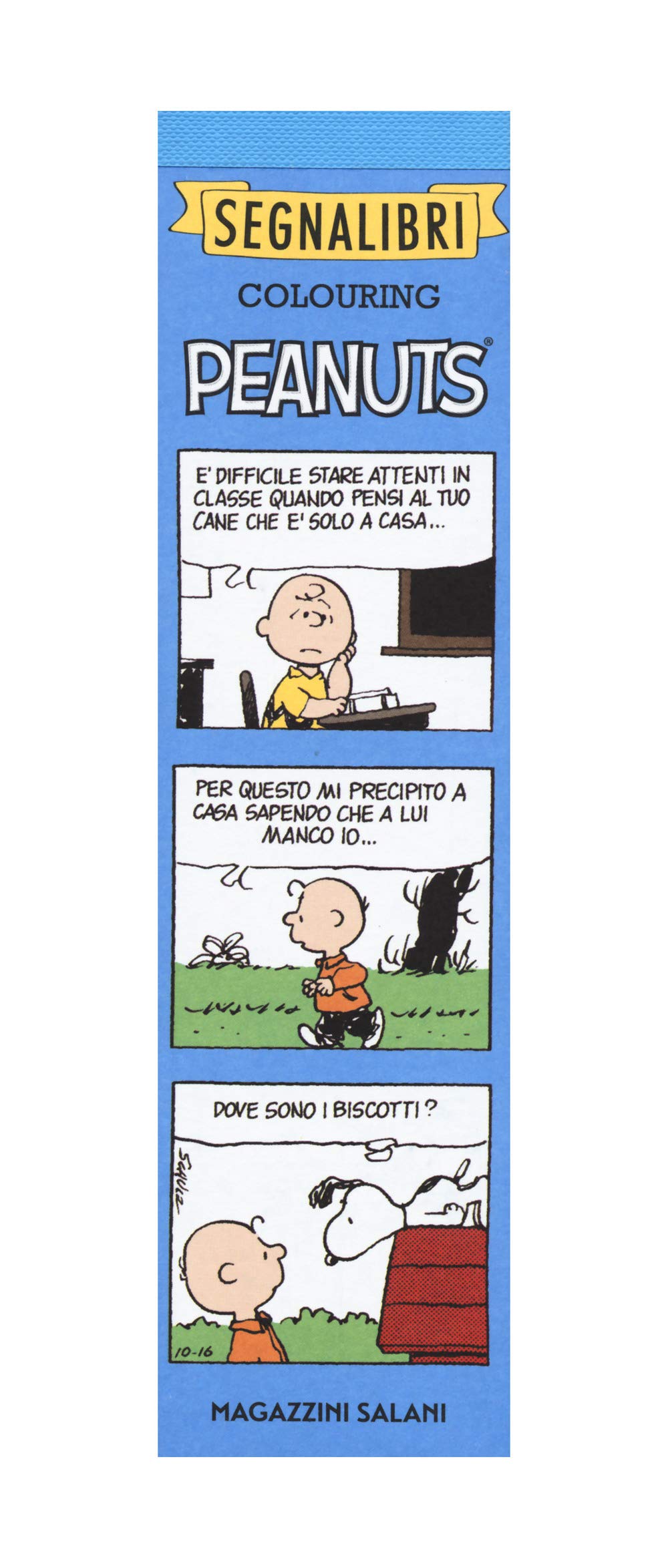 jaquette album Peanuts. Segnalibri colouring