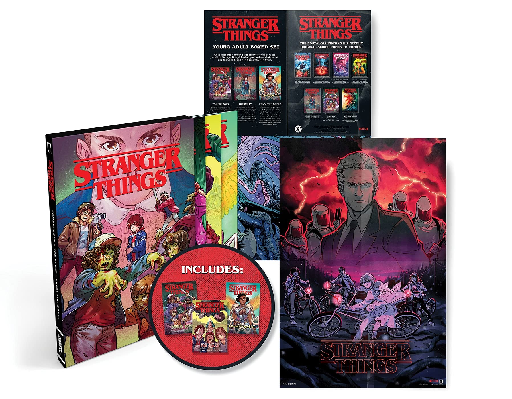 jaquette album Stranger Things Graphic Novel Boxed Set (Zombie Boys, The Bully, Erica the Great )