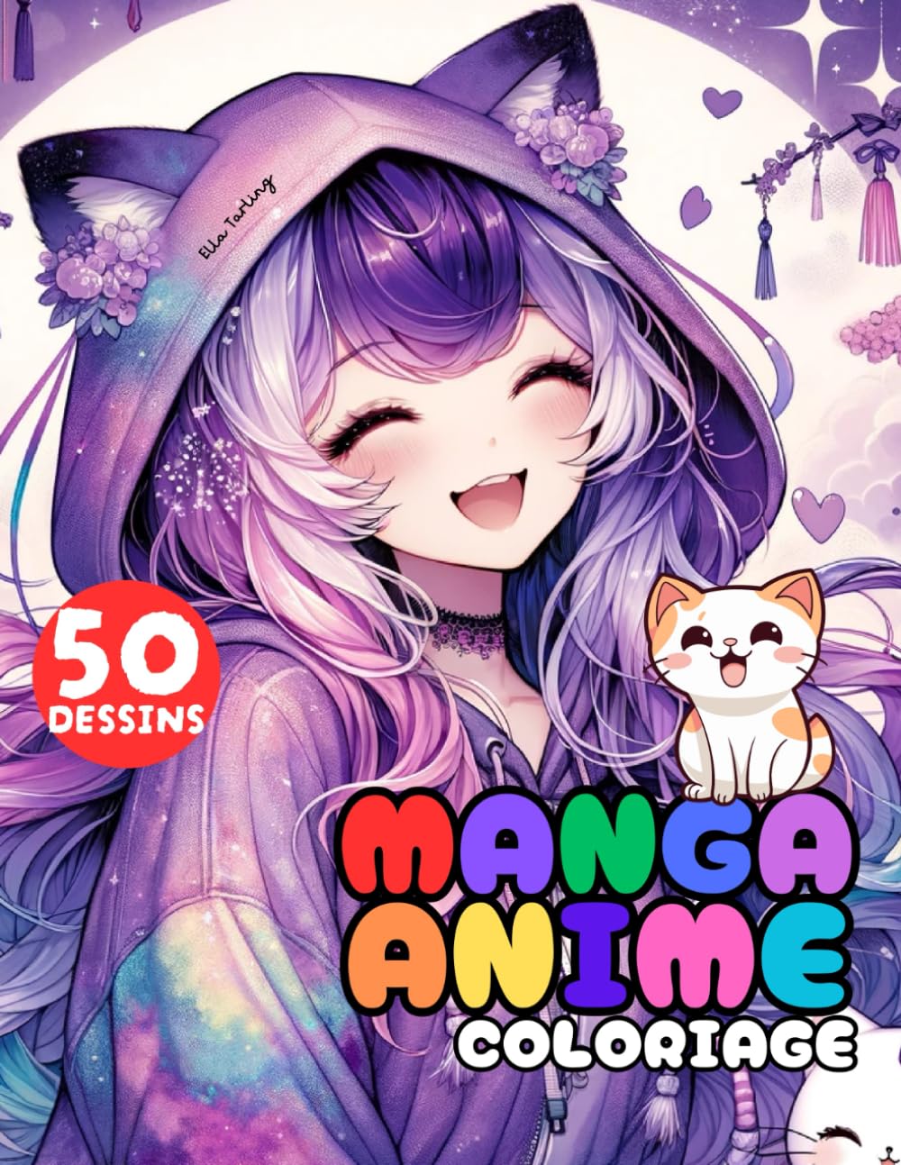 jaquette album Livre de Coloriage Manga Anime Shojo pour Filles dès 10 Ans : Le Cadeau Idéal pour Ados Créatifs, Filles et Garçons: 50 Magnifiques Motifs avec ... à Colorier pour la Détente et le Plaisir