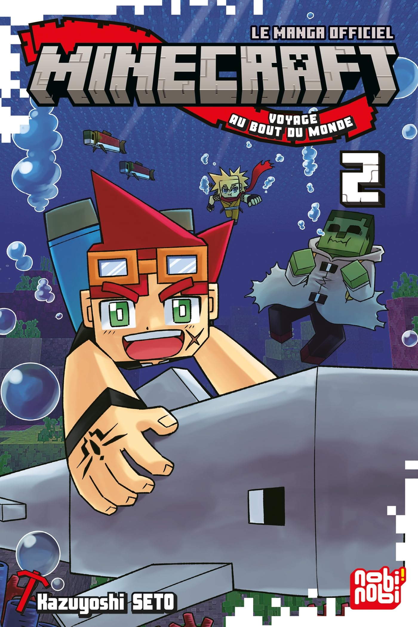 jaquette album Minecraft, le manga officiel - Voyage au bout du monde T02