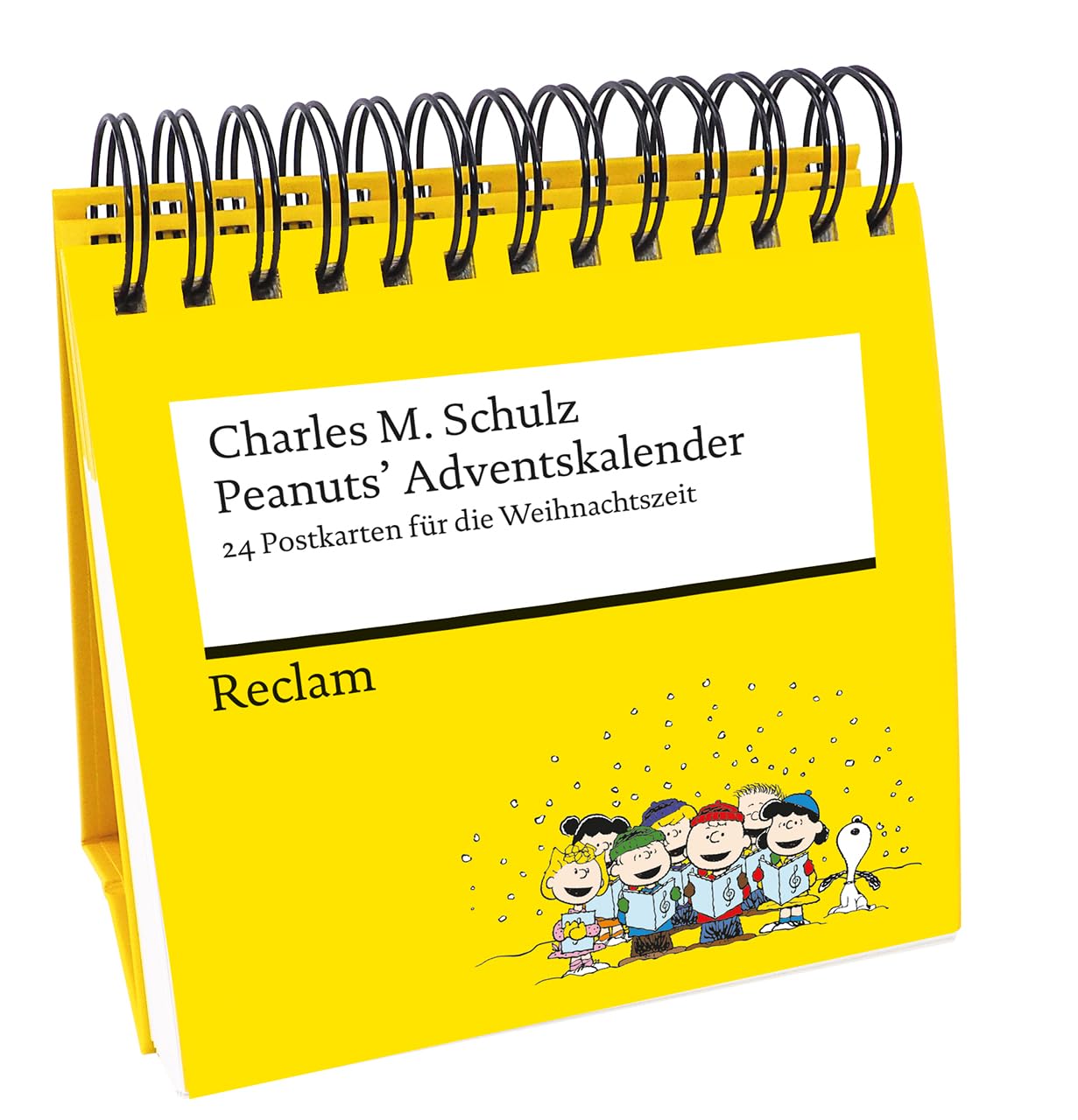 Peanuts' Adventskalender. 24 Postkarten für die Weihnachtszeit: Adventskalender zum Aufstellen für Erwachsene | Mit Spiralbindung und 24 lustigen Peanuts-Comics auf heraustrennbaren Postkarten