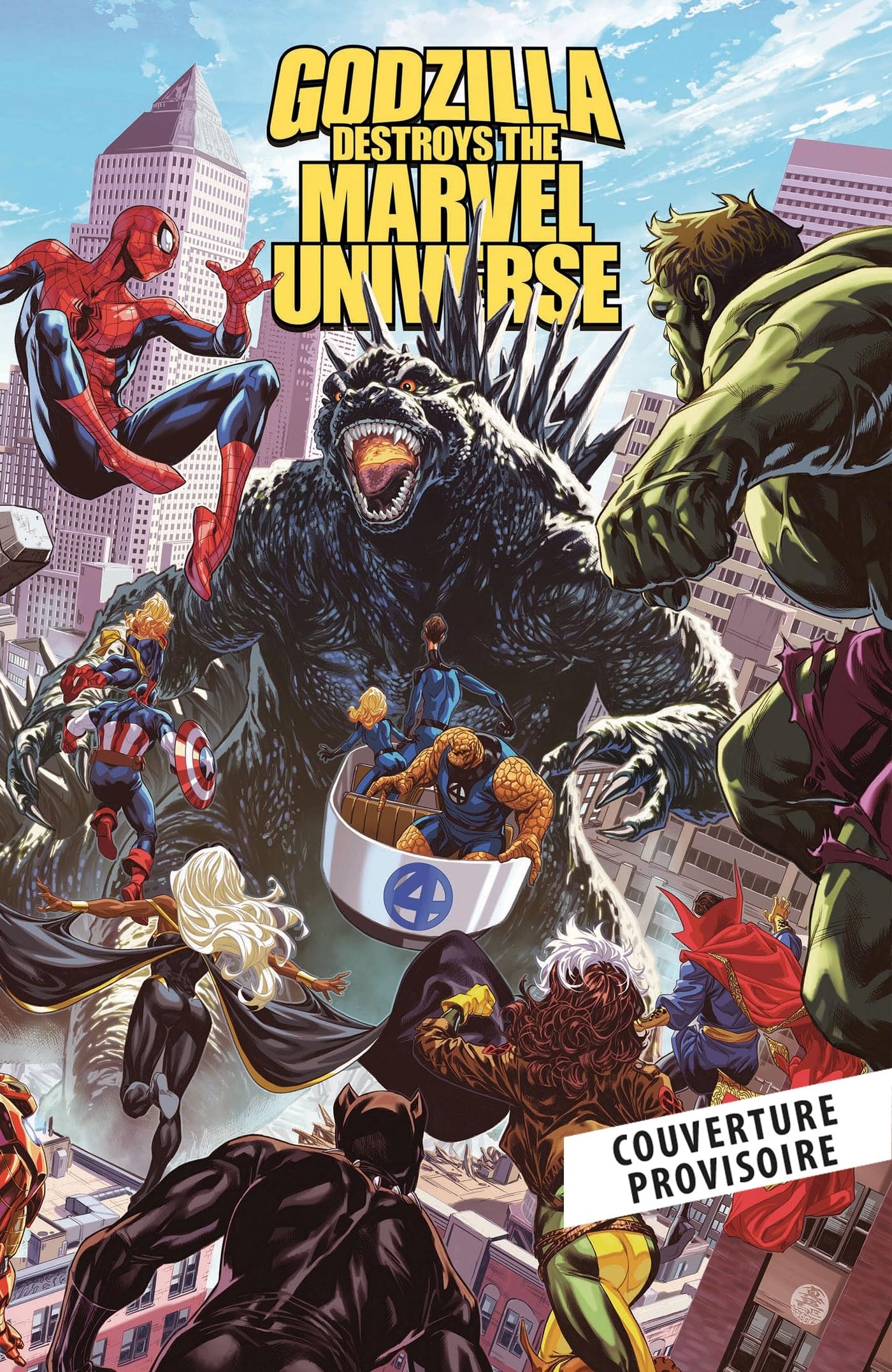 Godzilla destroys the Marvel Universe