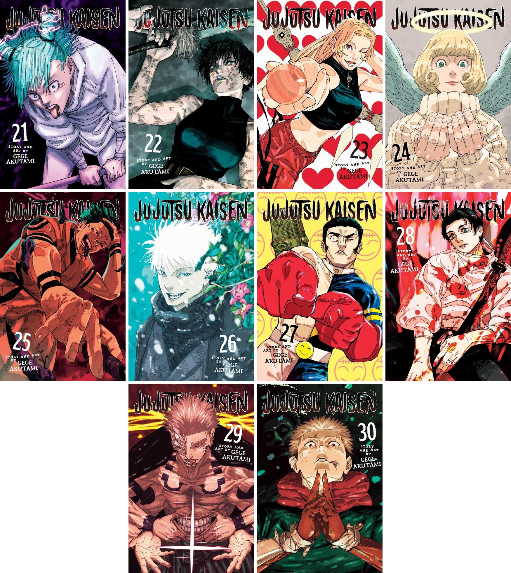 Manga Series Vol. 21-30, 10 Books Collection Set