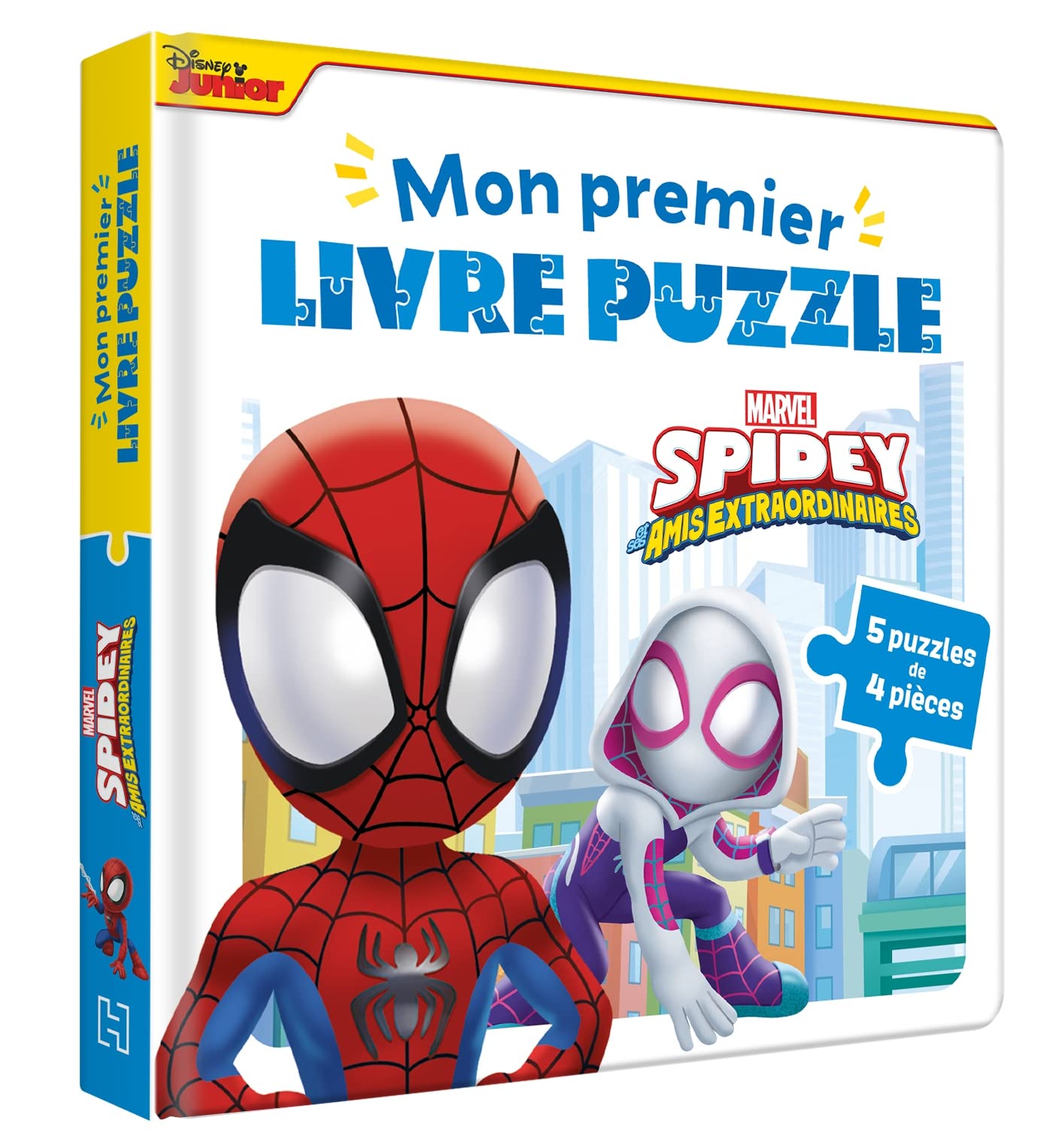 SPIDEY ET SES AMIS EXTRAORDINAIRES - Mon Premier Livre Puzzle - 5 puzzles 4 pièces - MARVEL: Spidey et ses amis extraordinaires