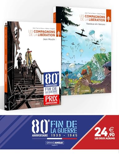 80e Anniversaire Fin De La Guerre, 1939-1945 - Pack En 2 Volumes : Jean Moulin - Vassieux-En-Vercors