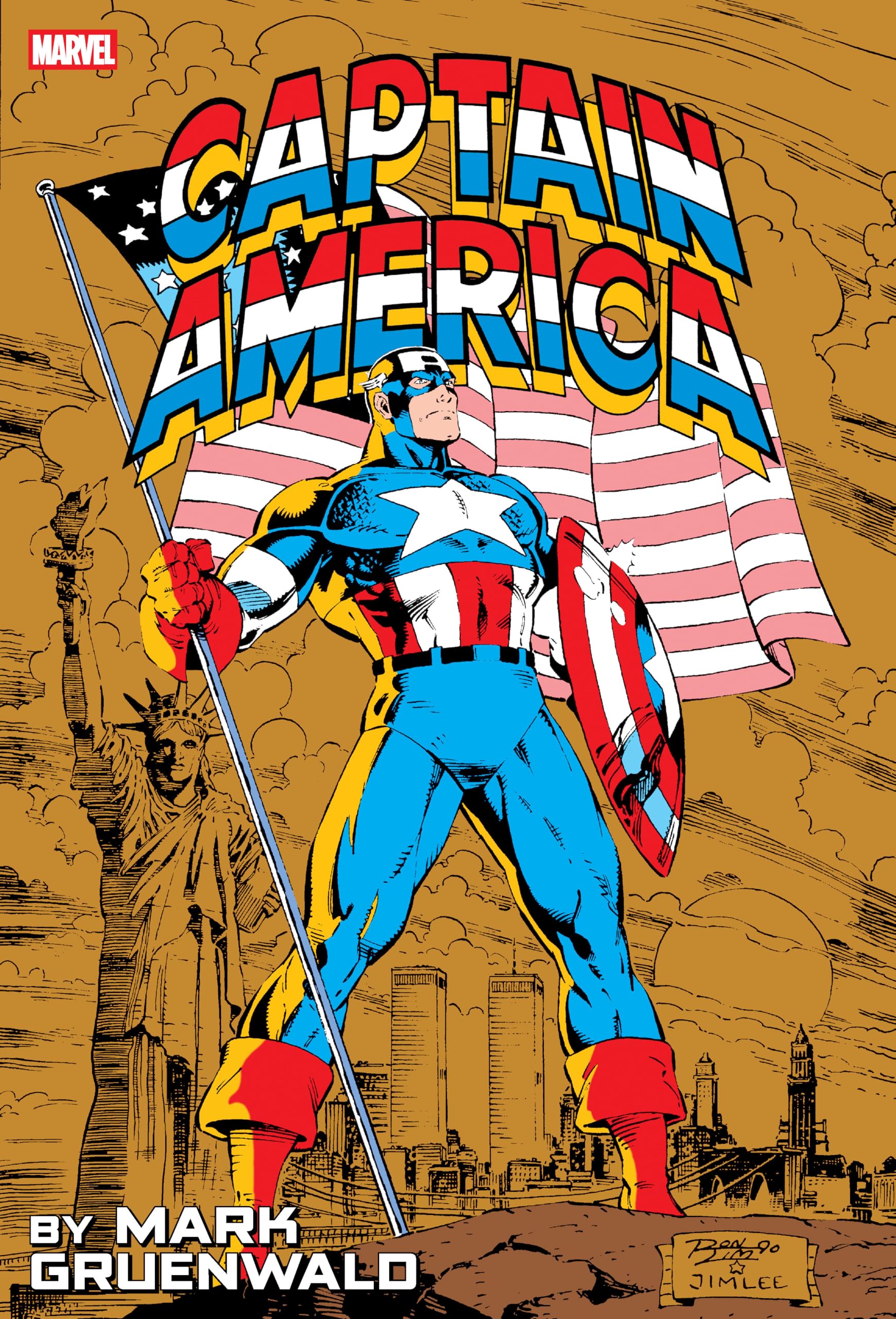 CAPTAIN AMERICA BY MARK GRUENWALD OMNIBUS VOL. 2 RON LIM ANNIVERSARY COVER