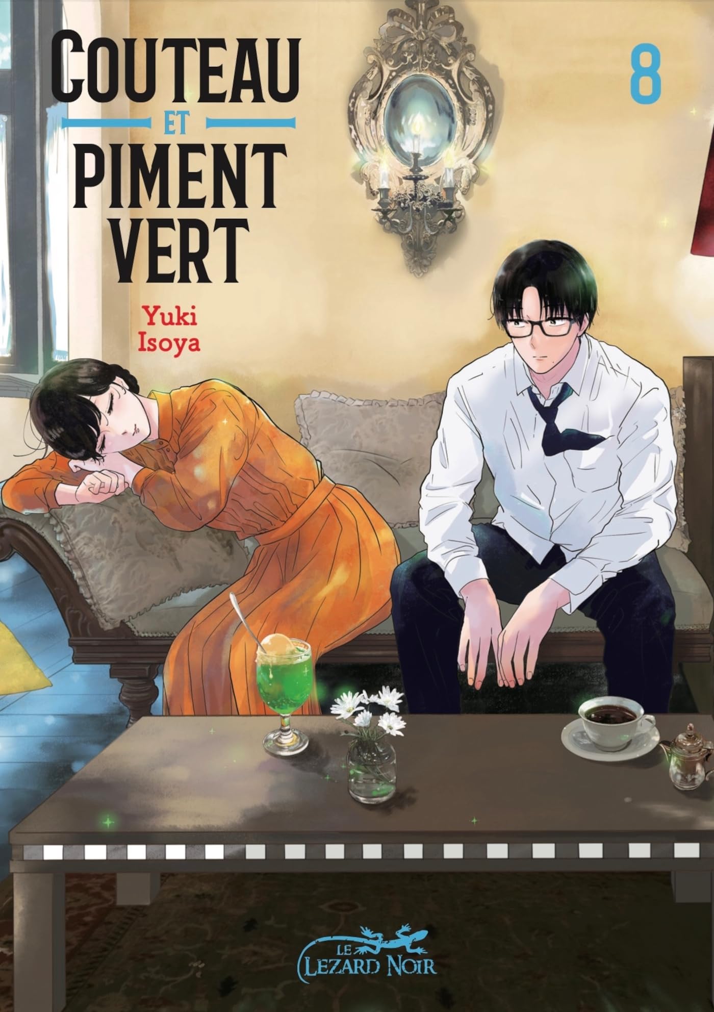 Couteau et piment vert