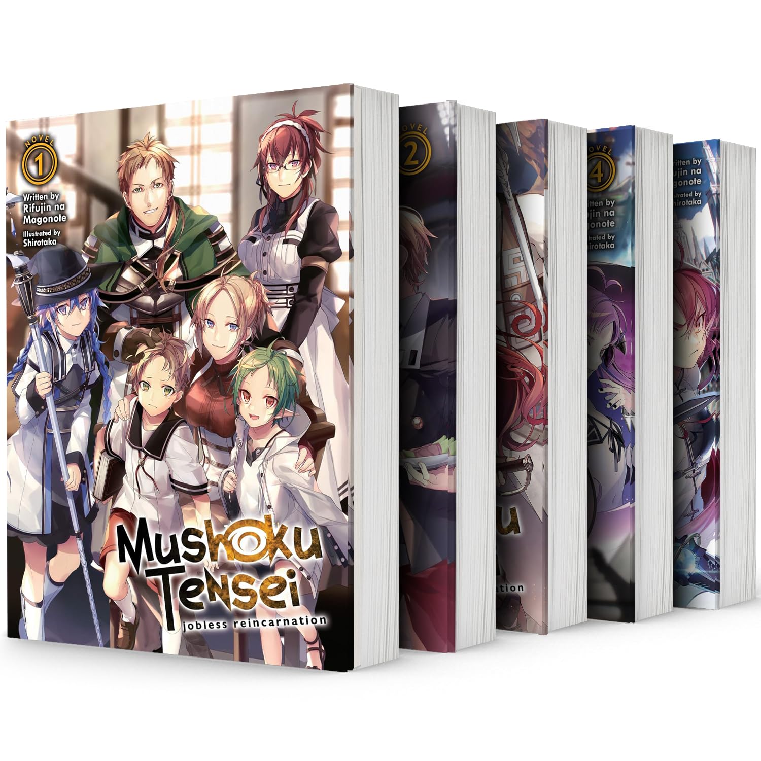 Jobless Reincarnation Light Novel Lot de 5 livres, Mushoku Tensei (édition anglaise)