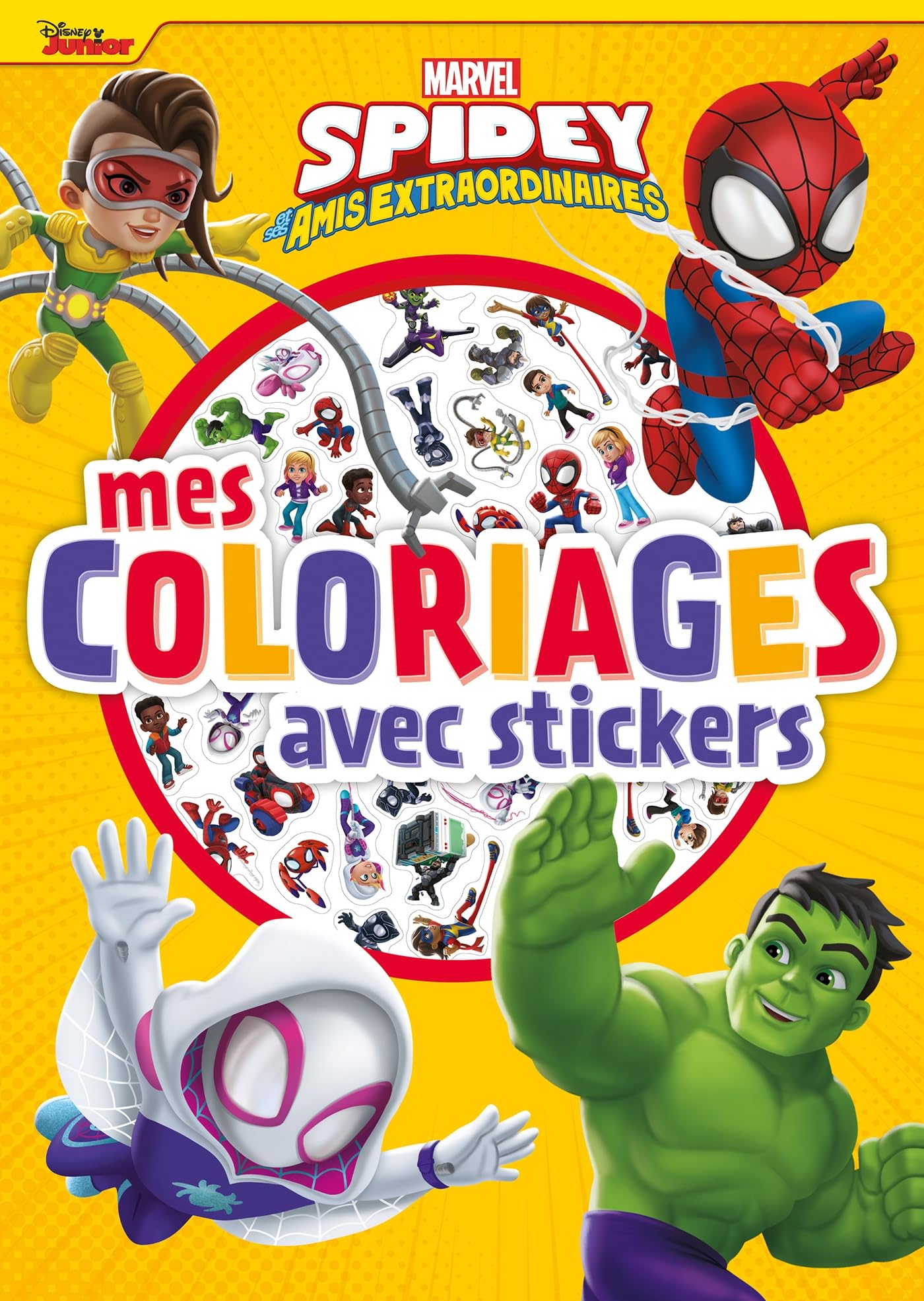 Mes Coloriages avec Stickers - MARVEL