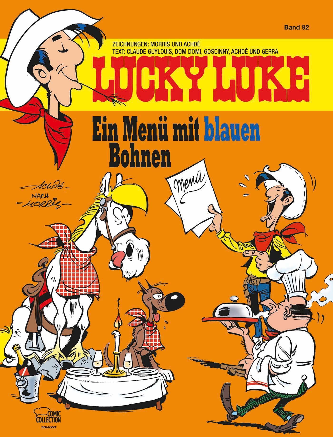 Ein Menü mit blauen Bohnen