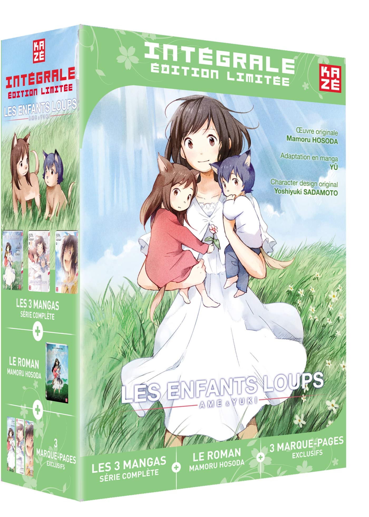 Avec le roman original "Les enfants loups - Ame & Yuki" et trois marque-pages | Intégrale